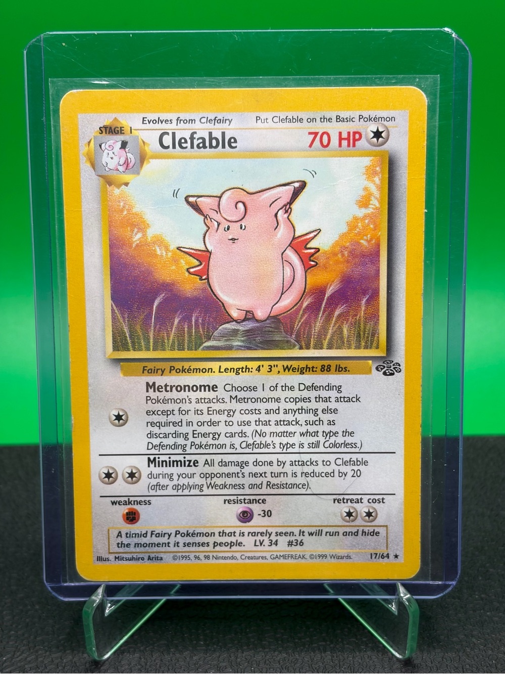 1995 Jungle Set Clefable Pokémon Card